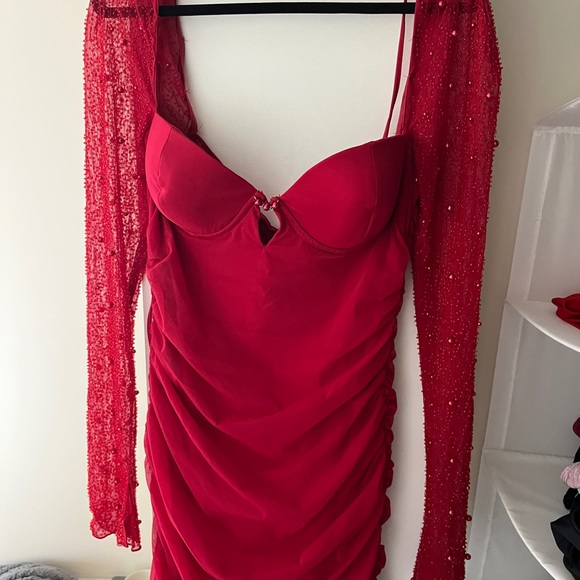 Oh Polly St. Germain Dress NWT Red - Picture 6 of 8